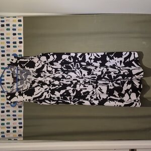 Easy care poly knit flare smocked front